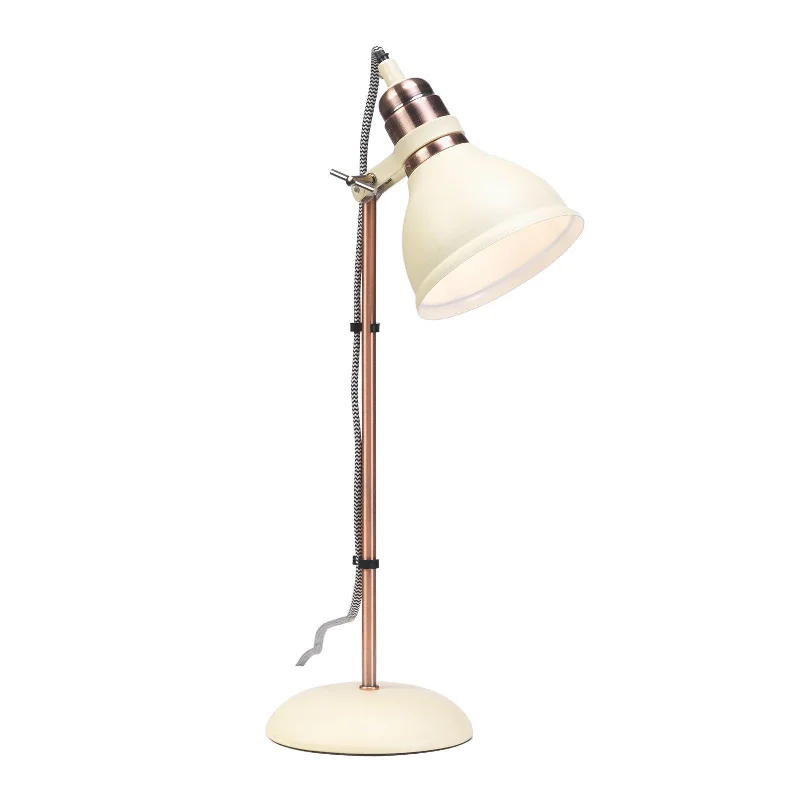 Victorian Style Floor Lamp for Traditional and Elegant InteriorsOaks Lighting Amka Cream & Copper Desk Light Victorian Style Floor Lamp for Traditional and Elegant InteriorsOaks Lighting Amka Cream & Copper Desk Light