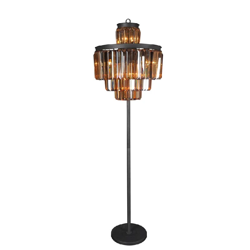 Bohemian Inspired Floor Lamp for Eclectic Home DecorAurelle Home Benelli Crystal Floor Lamp