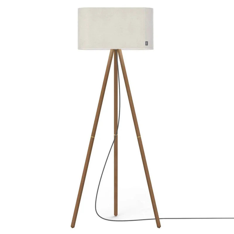 White Shade / Walnut Legs
