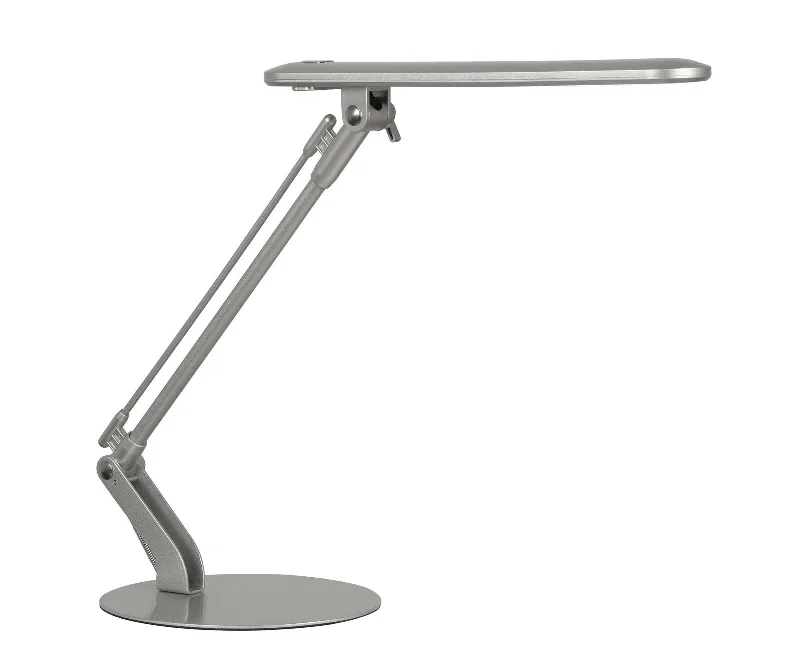 Smart Floor Lamp with Voice Control and Bluetooth ConnectivityOaks Lighting Broome LED Silver Adjustable Desk Lamp Smart Floor Lamp with Voice Control and Bluetooth ConnectivityOaks Lighting Broome LED Silver Adjustable Desk Lamp