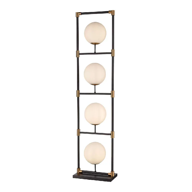 Marble Base Floor Lamp for a Touch of LuxuryCareer Ladder 4-Light Floor Lamp in Matte Black and Aged Brass ELK Home Marble Base Floor Lamp for a Touch of LuxuryCareer Ladder 4-Light Floor Lamp in Matte Black and Aged Brass ELK Home