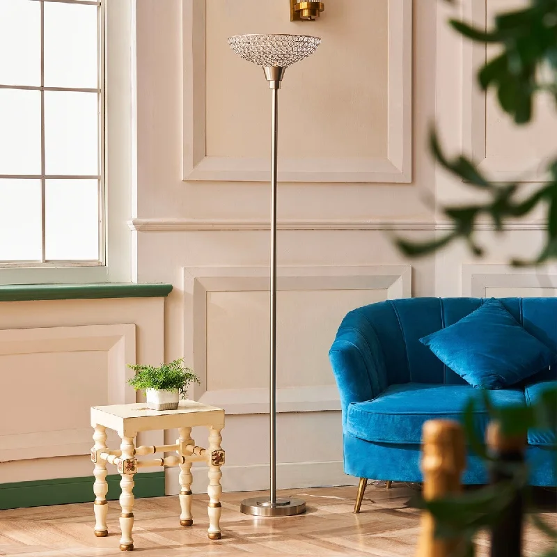 Metal Floor Lamp with a Matte Black Finish for a Sleek LookCO-Z 73-inch Contemporary Torchiere Standing Floor Lamp - Nickel