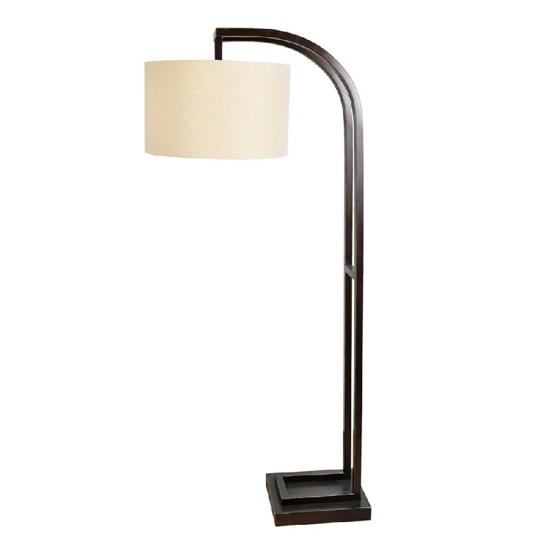 Fabric Floor Lamp with a Linen Shade for a Relaxed AestheticCrestview Collection Circa Floor Lamp