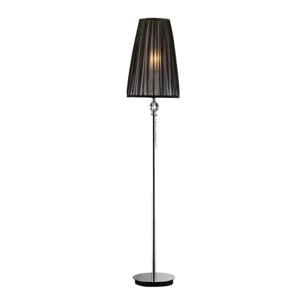 Smart Floor Lamp with Voice Control and Bluetooth ConnectivityEclipse 61-inch Chrome/ Crystal Floor Lamp