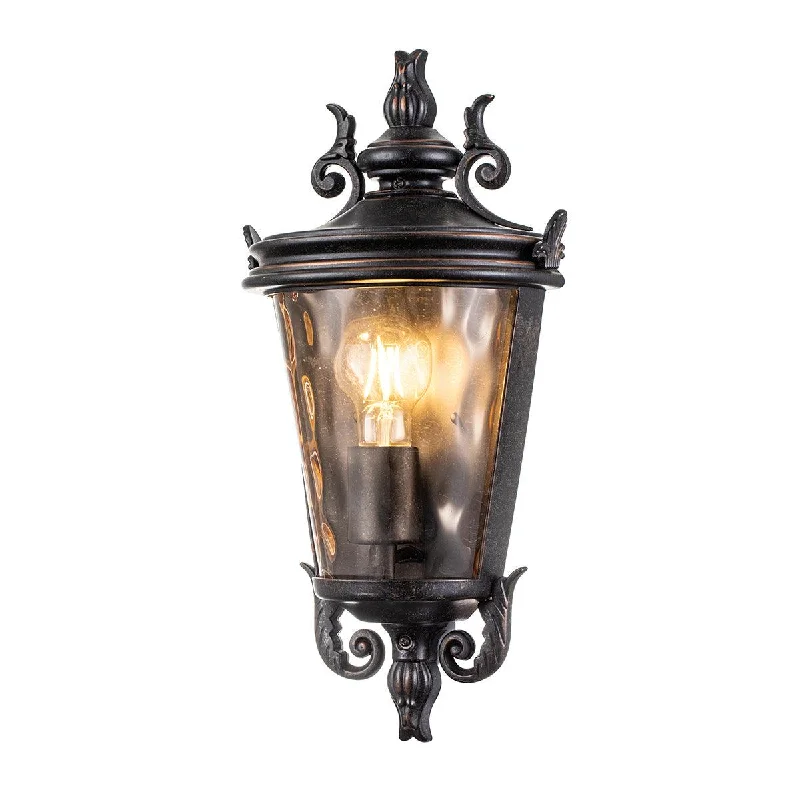 Glass Floor Lamp with Frosted Shades for Soft Diffused LightElstead Baltimore 1 Light Medium Outdoor Half Light
