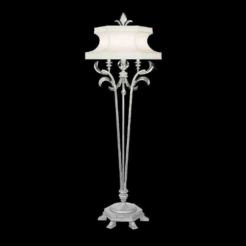 Glass Floor Lamp with Frosted Shades for Soft Diffused LightBeveled Arcs Floor Lamp