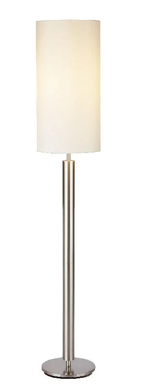 Adjustable Height Floor Lamp for Versatile Lighting NeedsFloor Lamp Brushed Steel Metal Stout Pole with Tall Silk Shade By Homeroots Adjustable Height Floor Lamp for Versatile Lighting NeedsFloor Lamp Brushed Steel Metal Stout Pole with Tall Silk Shade By Homeroots