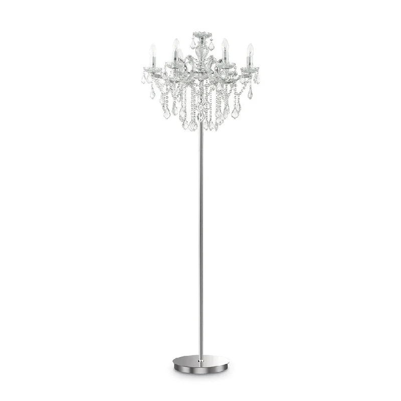Wood Floor Lamp with Natural Grain for a Warm and Organic FeelFlorian Floor Lamp - Chrome