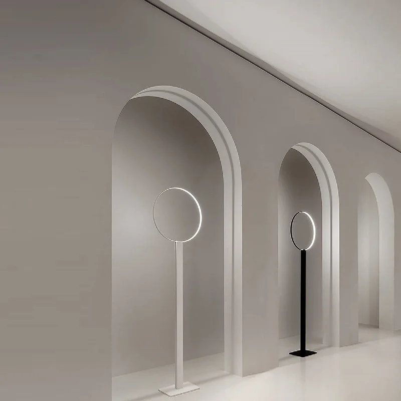 Glass Floor Lamp with Frosted Shades for Soft Diffused LightGiro Tondo Floor Lamp