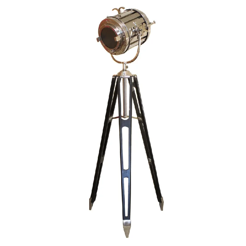 Metal Floor Lamp with a Matte Black Finish for a Sleek LookHollywood Studio Director's Royal Spot Light Tripod Floor Lamp Metal Floor Lamp with a Matte Black Finish for a Sleek LookHollywood Studio Director's Royal Spot Light Tripod Floor Lamp