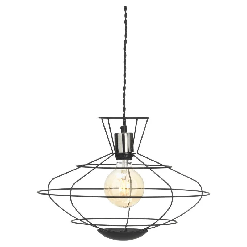 Bohemian Inspired Floor Lamp for Eclectic Home DecorHudson Pendant Chrome & Black Caged Ceiling Pendant Bohemian Inspired Floor Lamp for Eclectic Home DecorHudson Pendant Chrome & Black Caged Ceiling Pendant
