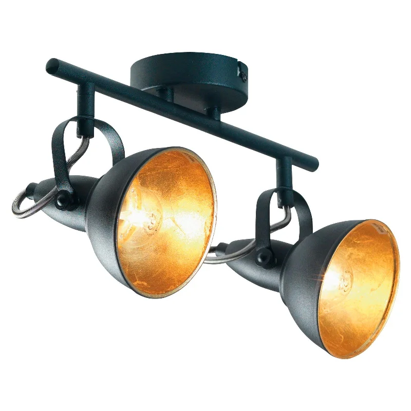 Wood Floor Lamp with Natural Grain for a Warm and Organic FeelJurva Urban Black With Gold Inner Double Bar Spot Light Wood Floor Lamp with Natural Grain for a Warm and Organic FeelJurva Urban Black With Gold Inner Double Bar Spot Light