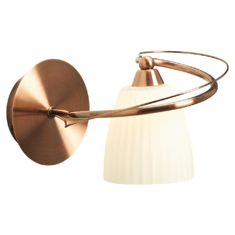 Fabric Floor Lamp with a Linen Shade for a Relaxed AestheticOaks Lighting Leke Copper Single Wall Light
