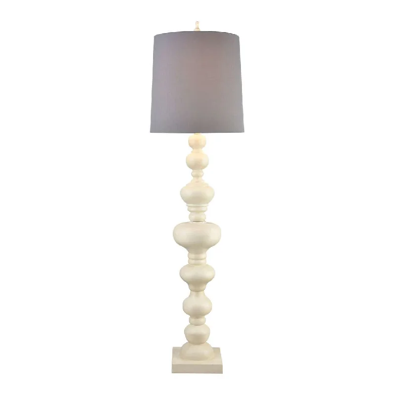 Modern Minimalist Floor Lamp for Contemporary Living RoomsMeymac Floor Lamp in White with a Grey Faux Silk Shade ELK Home Modern Minimalist Floor Lamp for Contemporary Living RoomsMeymac Floor Lamp in White with a Grey Faux Silk Shade ELK Home