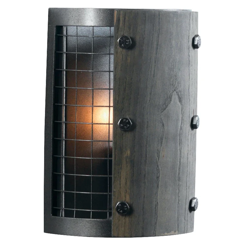 Metal Floor Lamp with a Matte Black Finish for a Sleek LookOaks Lighting Harkin Wood & Metal Wall Light