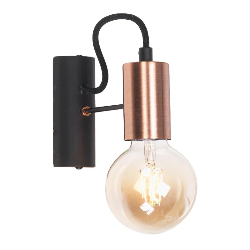 Wood Floor Lamp with Natural Grain for a Warm and Organic FeelOaks Lighting Tala Black & Copper Wall Light Wood Floor Lamp with Natural Grain for a Warm and Organic FeelOaks Lighting Tala Black & Copper Wall Light