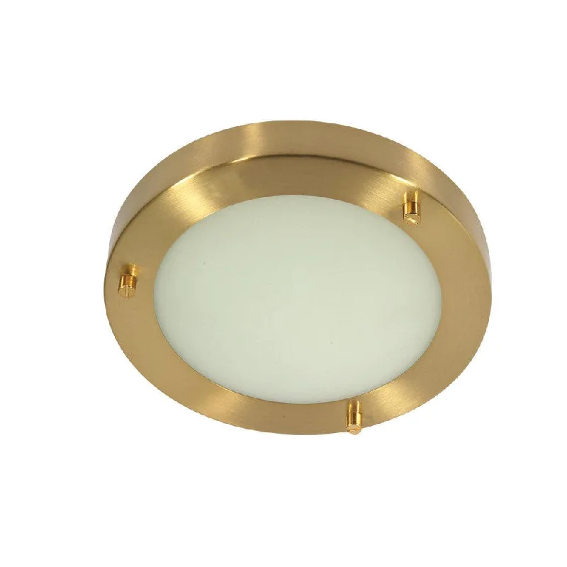 Glass Floor Lamp with Frosted Shades for Soft Diffused LightOaks Rondo Small Flush Satin Brass Bathroom Ceiling Light IP44 Glass Floor Lamp with Frosted Shades for Soft Diffused LightOaks Rondo Small Flush Satin Brass Bathroom Ceiling Light IP44