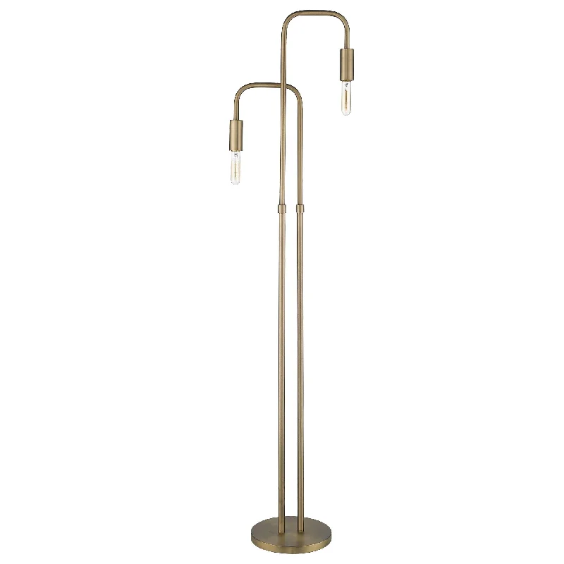 Wood Floor Lamp with Natural Grain for a Warm and Organic FeelPerret 2-Light Aged Brass Floor Lamp By Homeroots Wood Floor Lamp with Natural Grain for a Warm and Organic FeelPerret 2-Light Aged Brass Floor Lamp By Homeroots