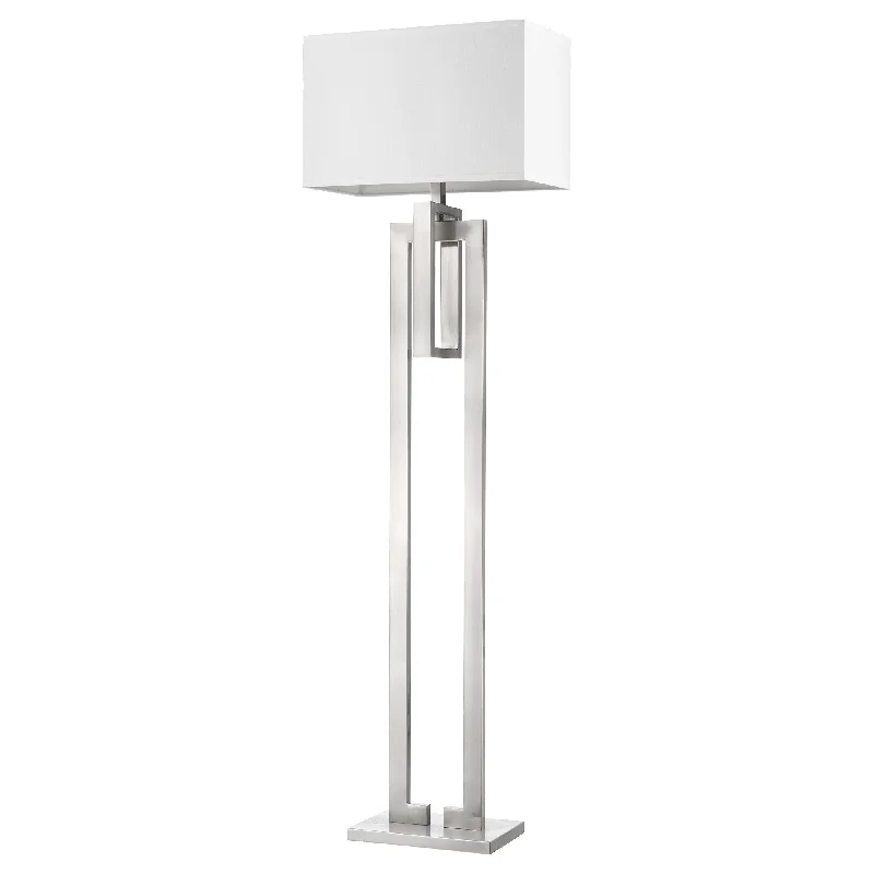 Dimmable Floor Lamp for Adjustable Lighting AmbiancePrecision 1-Light Brushed Nickel Floor Lamp With Ivory Shantung Shade By Homeroots Dimmable Floor Lamp for Adjustable Lighting AmbiancePrecision 1-Light Brushed Nickel Floor Lamp With Ivory Shantung Shade By Homeroots