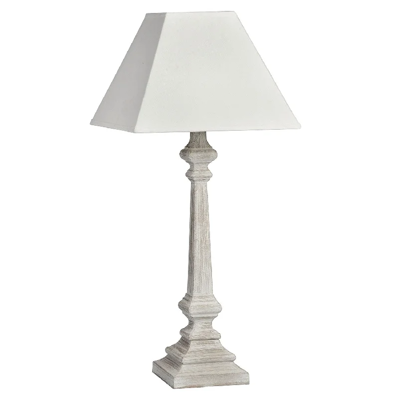 Rustic Farmhouse Style Floor Lamp for Cozy BedroomsPula White Wooden & Linen Floor Lamp