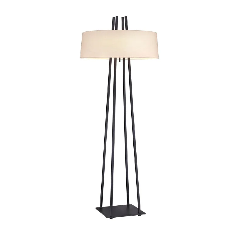 Victorian Style Floor Lamp for Traditional and Elegant InteriorsSonneman Lighting West 12th 4-light Anthracite Floor Lamp, Off-White Shade
