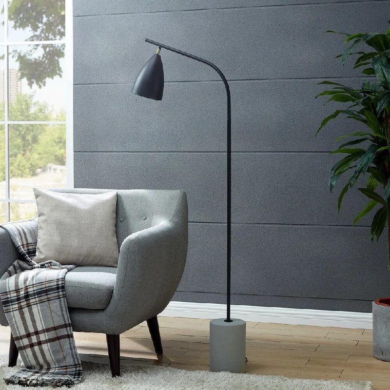 Glass Floor Lamp with Frosted Shades for Soft Diffused LightStrick & Bolton Chava Contemporary Black Floor Lamp Glass Floor Lamp with Frosted Shades for Soft Diffused LightStrick & Bolton Chava Contemporary Black Floor Lamp