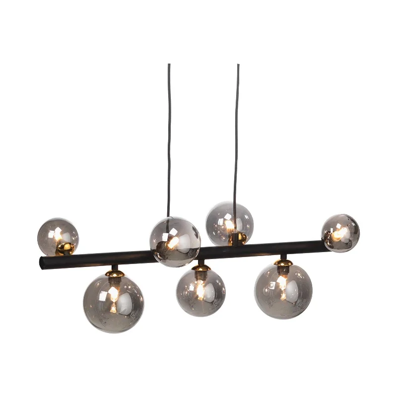 Wood Floor Lamp with Natural Grain for a Warm and Organic FeelTere 7 Light Gold, Black & Smoked Glass Pendant Wood Floor Lamp with Natural Grain for a Warm and Organic FeelTere 7 Light Gold, Black & Smoked Glass Pendant