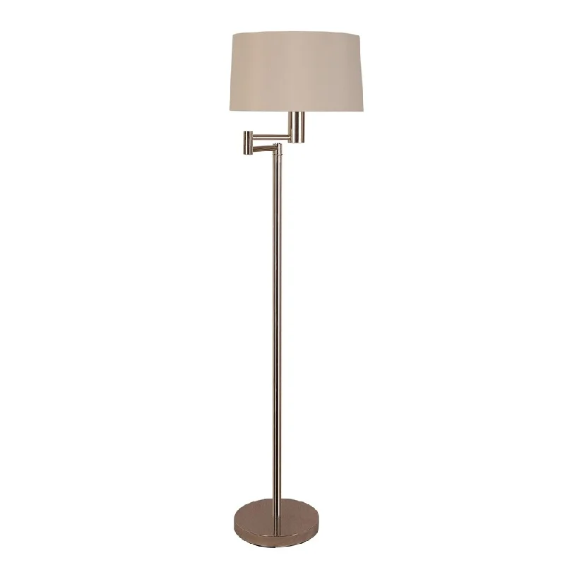 Fabric Floor Lamp with a Linen Shade for a Relaxed AestheticTransitional Polished Nickel Floor Lamp Fabric Floor Lamp with a Linen Shade for a Relaxed AestheticTransitional Polished Nickel Floor Lamp