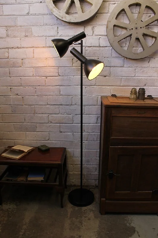 Metal Floor Lamp with a Matte Black Finish for a Sleek LookTwin Light Floor Lamp
