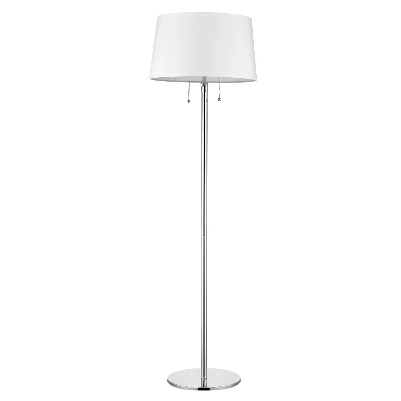Industrial Style Floor Lamp with Exposed Bulbs for Loft ApartmentsUrban Basic 2-Light Polished Chrome Adjustable Floor Lamp With Off White Linen Shade By Homeroots Industrial Style Floor Lamp with Exposed Bulbs for Loft ApartmentsUrban Basic 2-Light Polished Chrome Adjustable Floor Lamp With Off White Linen Shade By Homeroots
