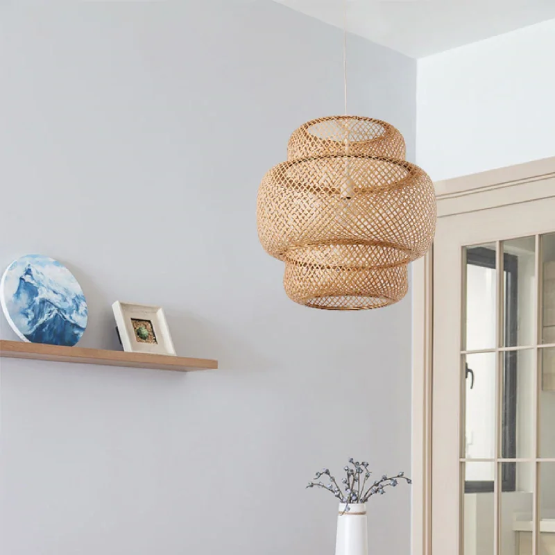 Chinese - Style Ceiling Lights with Red Lantern - Inspired DesignsANKUR NILE CANE MESH HANGING LIGHT Chinese - Style Ceiling Lights with Red Lantern - Inspired DesignsANKUR NILE CANE MESH HANGING LIGHT