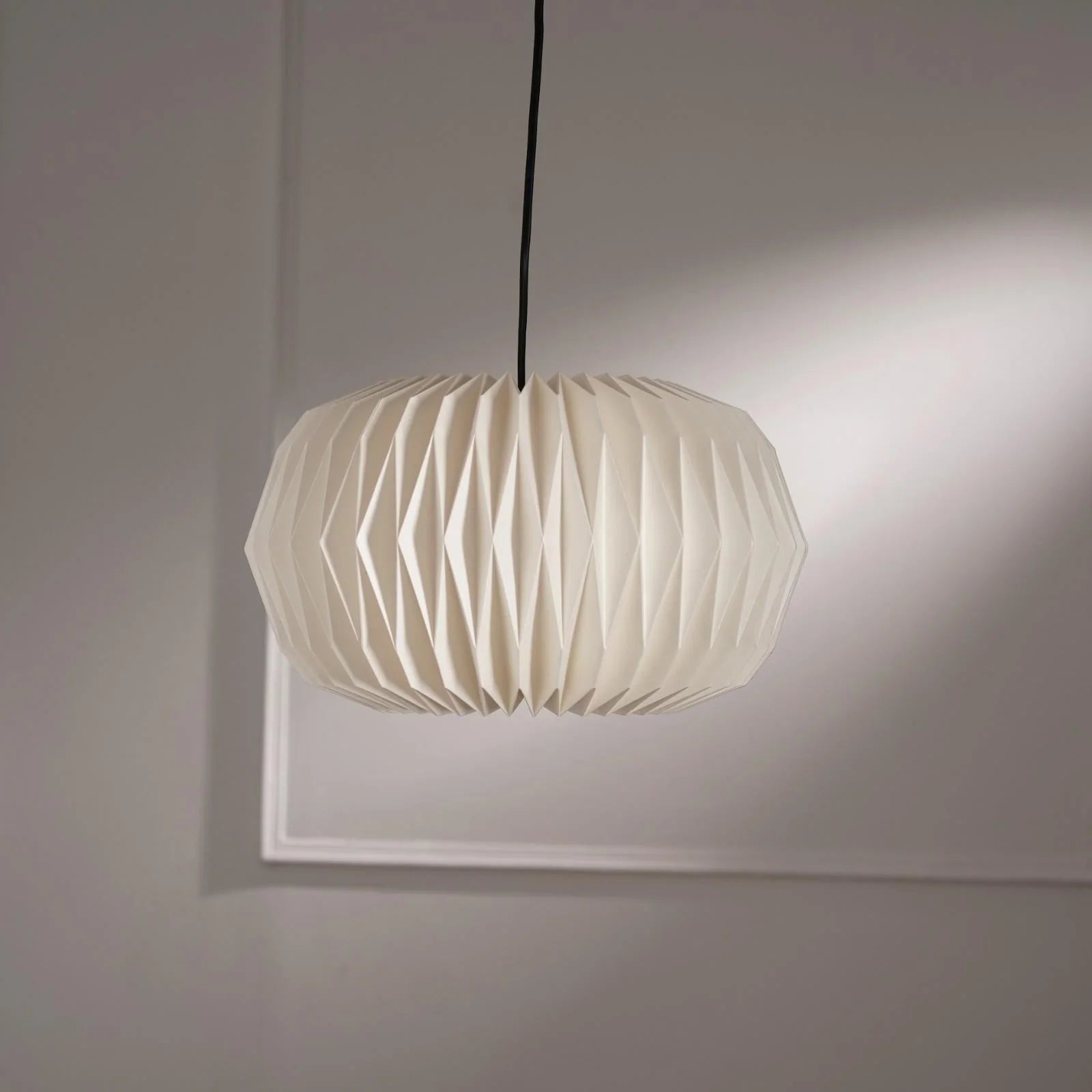 Gothic Ceiling Lights with Dark Metalwork and Pointed ArchesANKUR ALICE ORIGAMI PENDANT - PAPER HANDPLEATING HANGING LIGHT