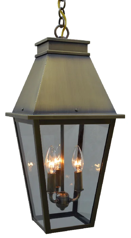 Art Deco Ceiling Lights with Geometric Patterns and Metallic FinishesArroyo Lighting CRH-10CLR-AB Croydon Three Light Pendant Outdoor Brass - Antique Art Deco Ceiling Lights with Geometric Patterns and Metallic FinishesArroyo Lighting CRH-10CLR-AB Croydon Three Light Pendant Outdoor Brass - Antique