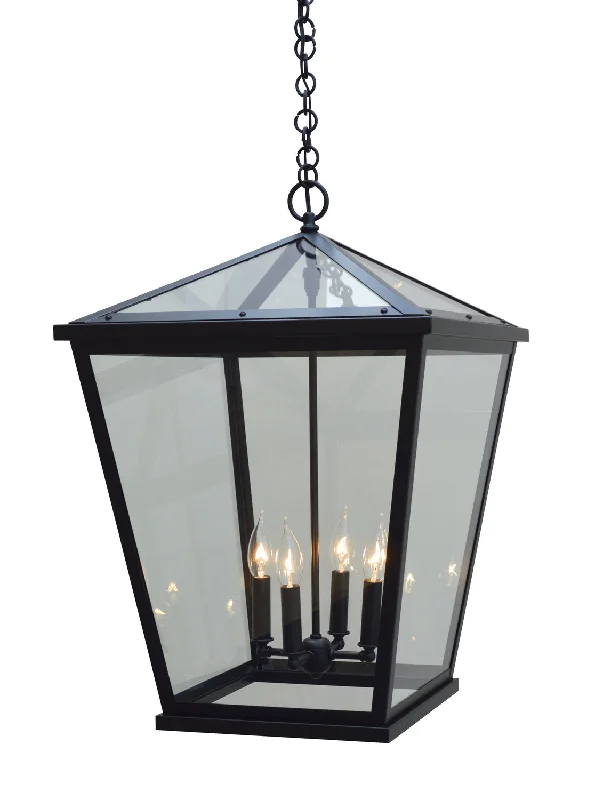 Retro Ceiling Lights Inspired by the 1950s and 1960s DesignArroyo Lighting DEH-17CLR-BK Devonshire Four Light Pendant Outdoor Black Retro Ceiling Lights Inspired by the 1950s and 1960s DesignArroyo Lighting DEH-17CLR-BK Devonshire Four Light Pendant Outdoor Black