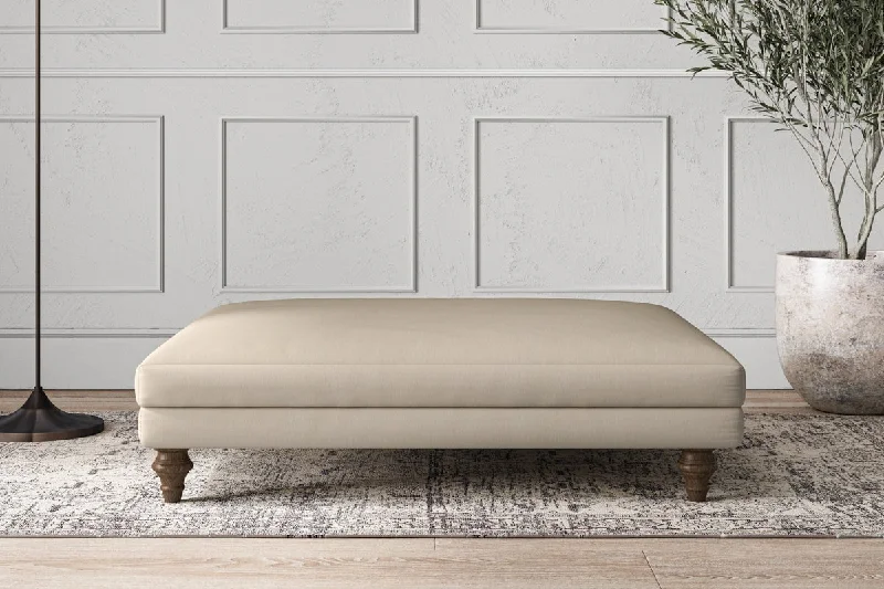 Art Nouveau Ceiling Lights with Organic, Flowing ShapesDeni Grand Footstool - Recycled Cotton Stone