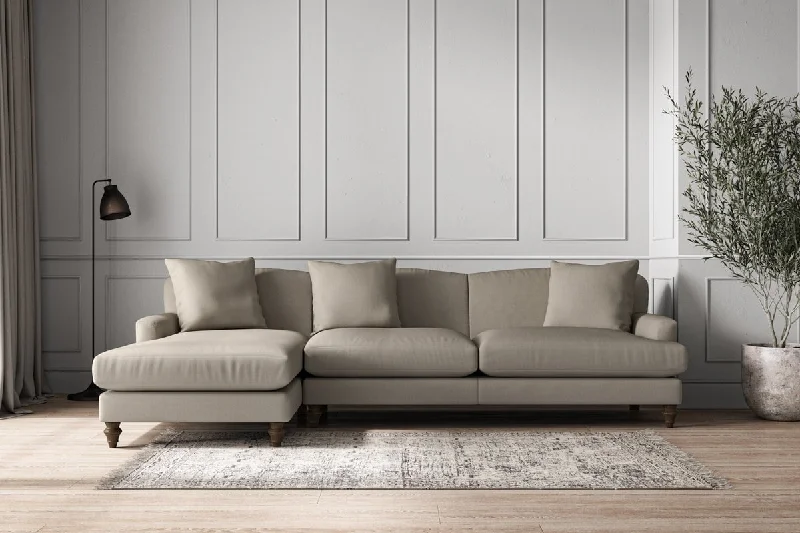 Art Nouveau Ceiling Lights with Organic, Flowing ShapesDeni Grand Left Hand Chaise Sofa - Recycled Cotton Flax