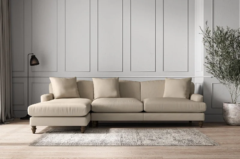 Mediterranean - Style Ceiling Lights with Terra - Cotta and Ceramic DetailsDeni Grand Left Hand Chaise Sofa - Recycled Cotton Stone