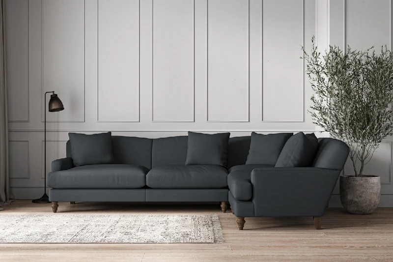 Rustic Ceiling Lights with Reclaimed Wood and Distressed FinishesDeni Grand Right Hand Corner Sofa - Recycled Cotton Thunder Rustic Ceiling Lights with Reclaimed Wood and Distressed FinishesDeni Grand Right Hand Corner Sofa - Recycled Cotton Thunder