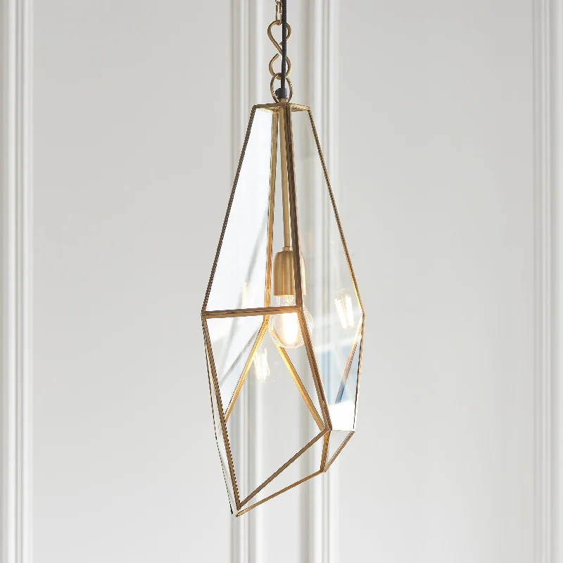 Rustic Ceiling Lights with Reclaimed Wood and Distressed FinishesEndon Avery Antique Brass Pendant