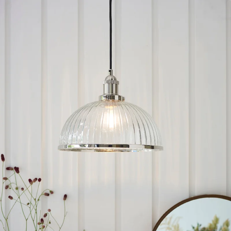 Gothic Ceiling Lights with Dark Metalwork and Pointed ArchesEndon Fluted Hansen Pendant Nickel Gothic Ceiling Lights with Dark Metalwork and Pointed ArchesEndon Fluted Hansen Pendant Nickel