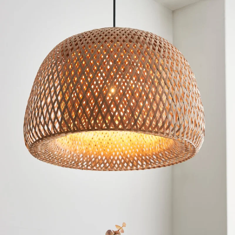Chinese - Style Ceiling Lights with Red Lantern - Inspired DesignsEndon Bali Rattan Twine Dome Pendant