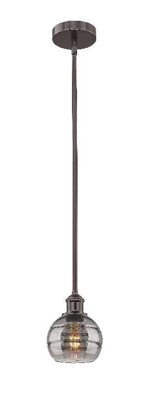 African - Inspired Ceiling Lights with Tribal Patterns and Natural MaterialsInnovations Lighting 616-1S-OB-G556-6SM  Edison Pendant Light Oil Rubbed Bronze
