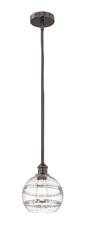 Mediterranean - Style Ceiling Lights with Terra - Cotta and Ceramic DetailsInnovations Lighting 616-1S-OB-G556-8CL  Edison Pendant Light Oil Rubbed Bronze