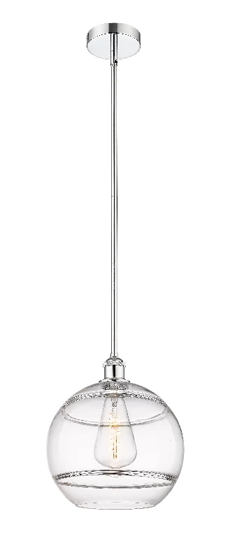 Industrial Style Ceiling Lights with Exposed Bulbs and Metal CagesInnovations Lighting 616-1S-PC-G556-12CL  Edison Pendant Light Polished Chrome