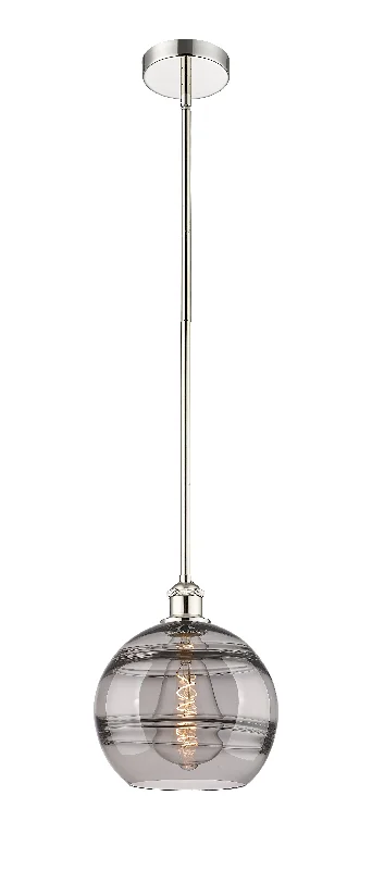 Glass Ceiling Lights with Frosted, Colored, or Etched GlassInnovations Lighting 616-1S-PN-G556-10SM  Edison Pendant Light Polished Nickel