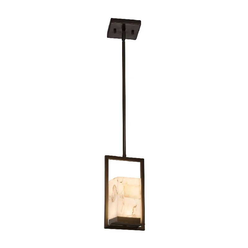 Mediterranean - Style Ceiling Lights with Terra - Cotta and Ceramic DetailsJustice Designs ALR-7515W-DBRZ Alabaster Rocks! One Light Pendant Outdoor Bronze / Dark Mediterranean - Style Ceiling Lights with Terra - Cotta and Ceramic DetailsJustice Designs ALR-7515W-DBRZ Alabaster Rocks! One Light Pendant Outdoor Bronze / Dark