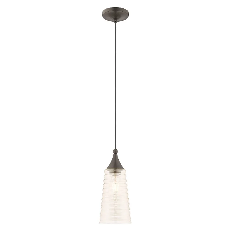 Gothic Ceiling Lights with Dark Metalwork and Pointed ArchesOne Light Mini Pendant