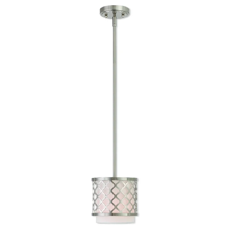 Glass Ceiling Lights with Frosted, Colored, or Etched GlassArabesque Mini Pendant