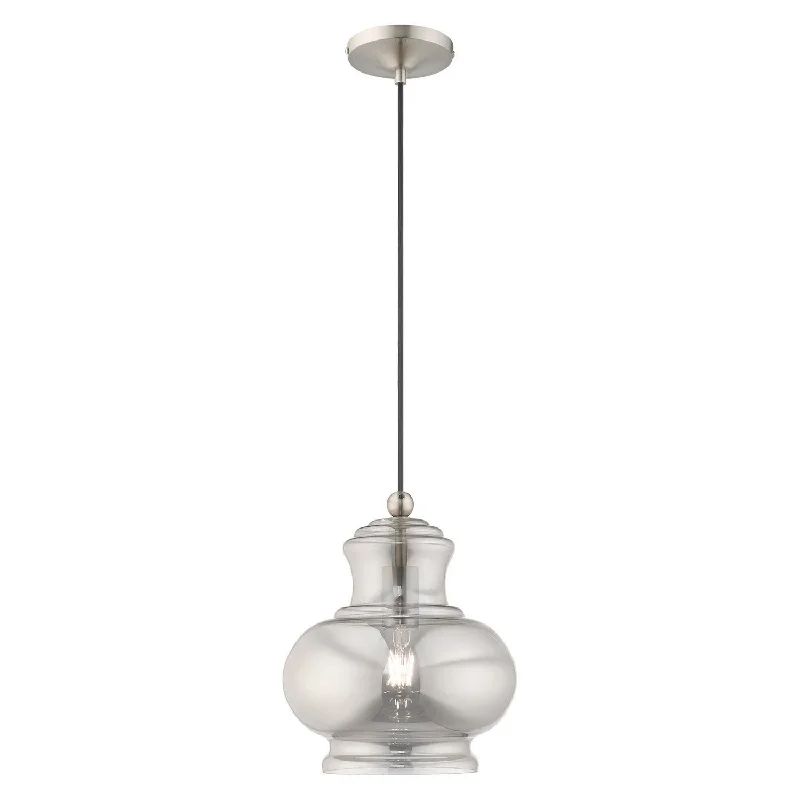 Glass Ceiling Lights with Frosted, Colored, or Etched GlassOne Light Mini Pendant