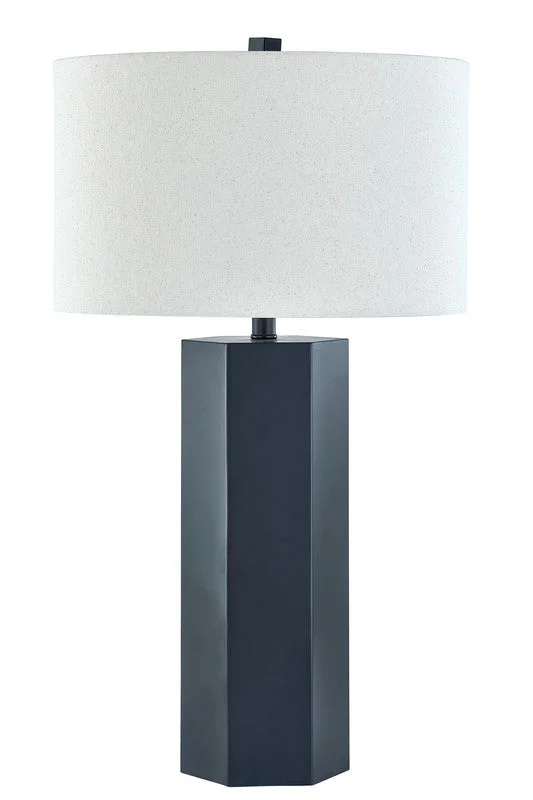 rustic farmhouse table lamps for cozy kitchensOrbix Matt Black Table Lamp